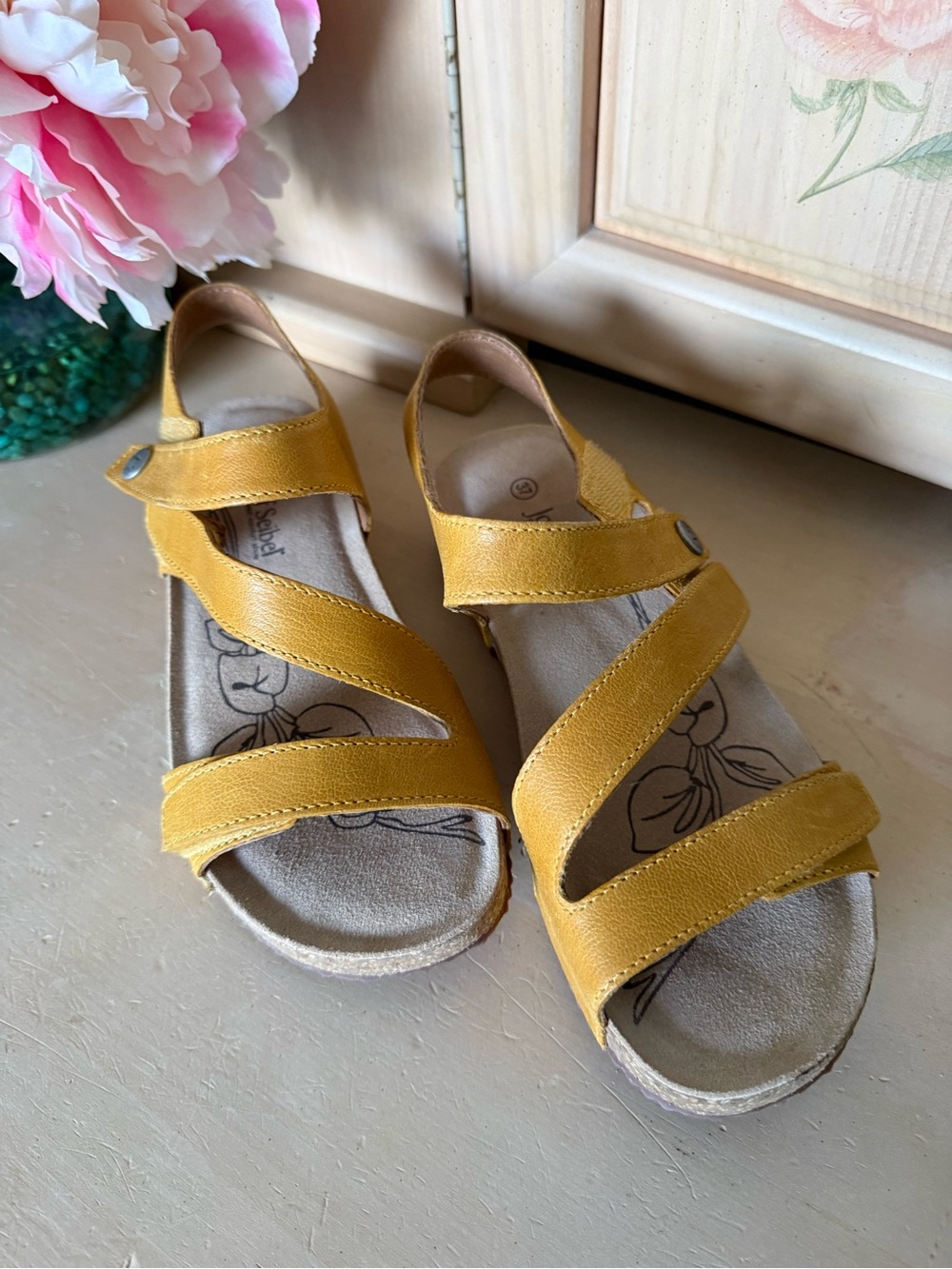Women’s Yellow Strappy Sandals